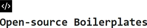 Open-source Boilerplates